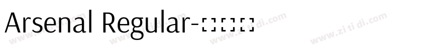 Arsenal Regular字体转换